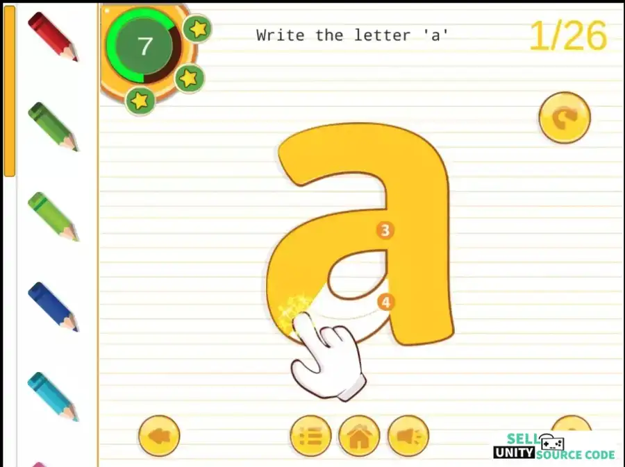English Tracing Book SellUnitySourceCode screenshot 2