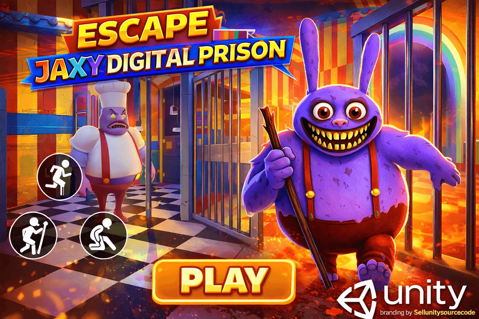 Escape Jaxy Digital Prison – Obby Escape Unity Game Source Code source code