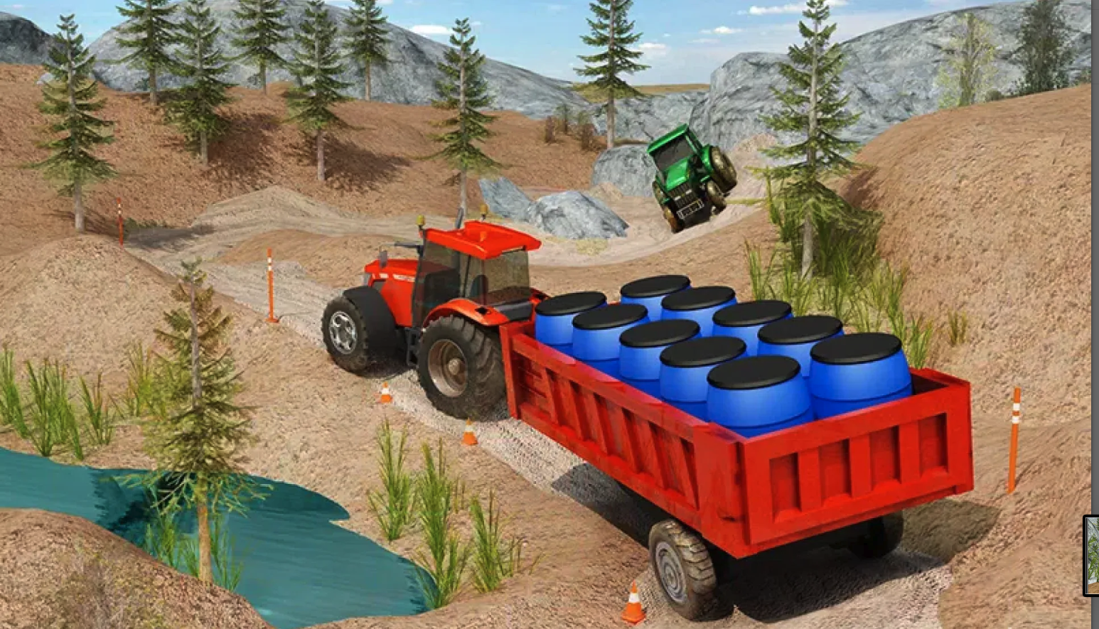 Farming Tractor Cargo Sim - Mountain Jeep Driver screenshot 9