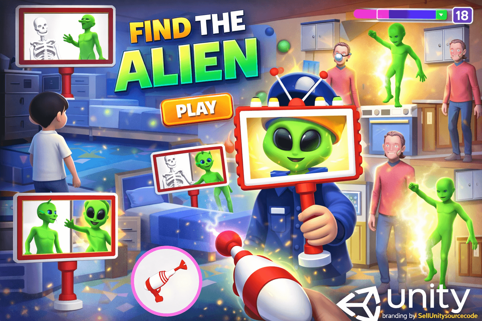 Find the Alien Unity 2D Game Templates source code