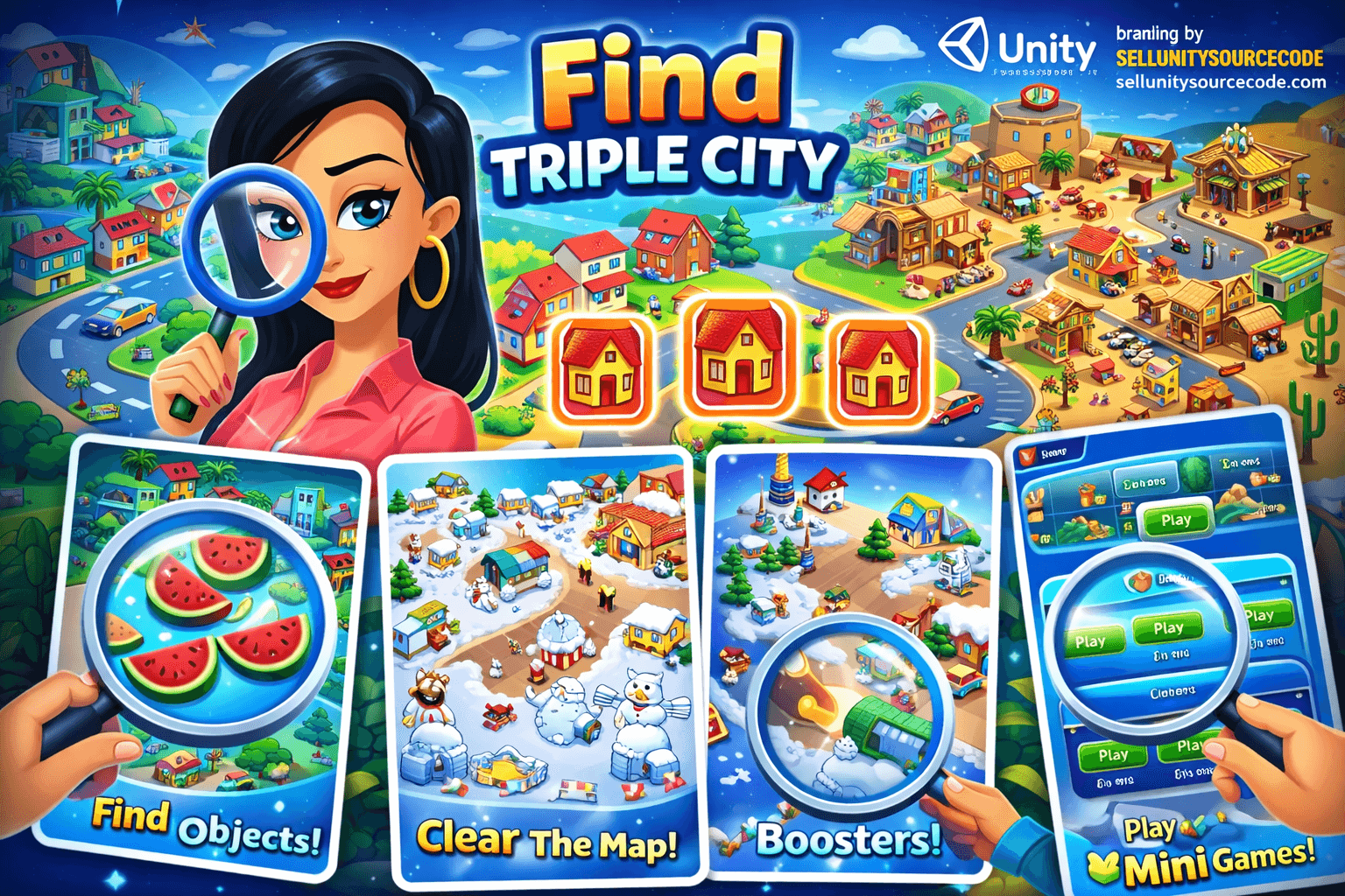 Find Triple City – Hidden Object Puzzle Adventure source code
