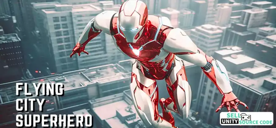 Flying Super Hero City Game SellUnitySourceCode   screenshot 2