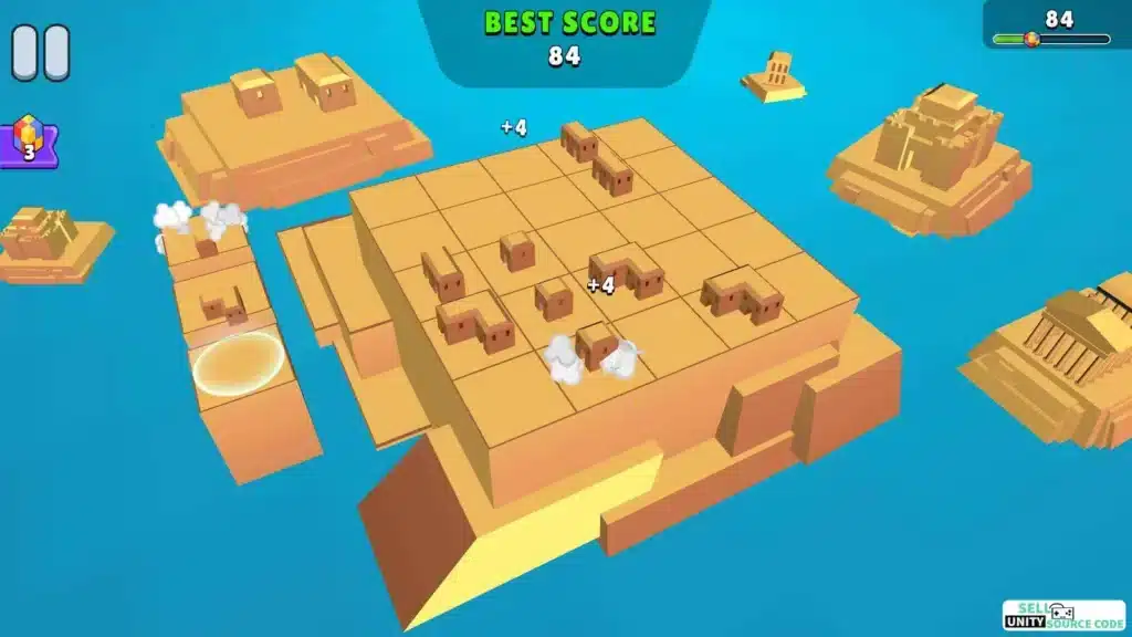 Fold The Block SellUnitySourceCode screenshot 2