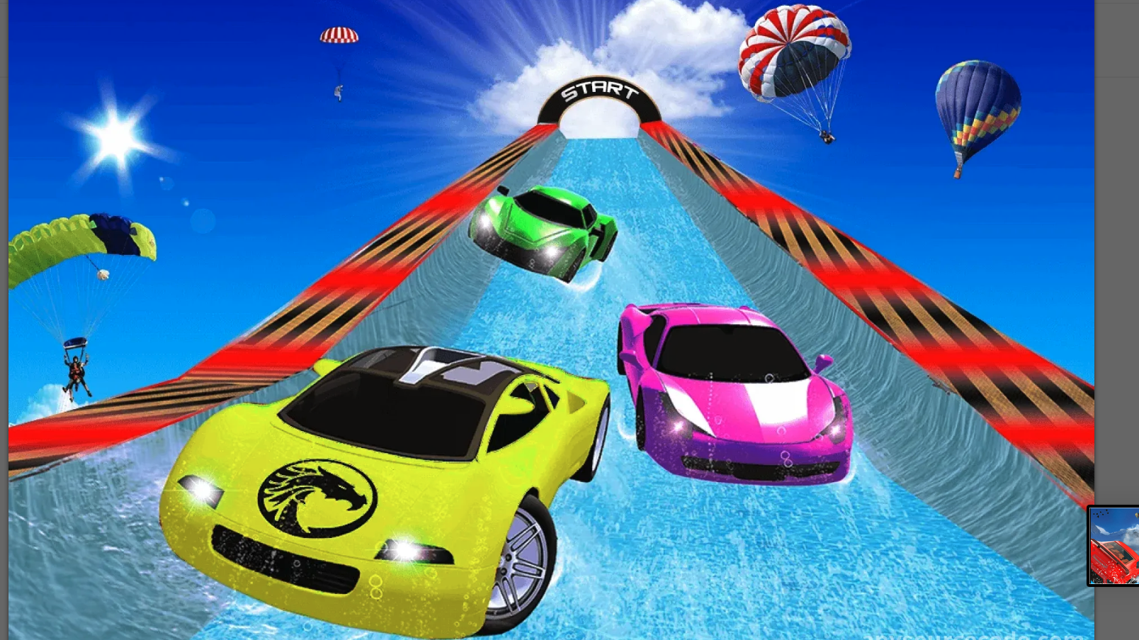 Frozen Water Slide Car Race - Aqua Park Adventure screenshot 5
