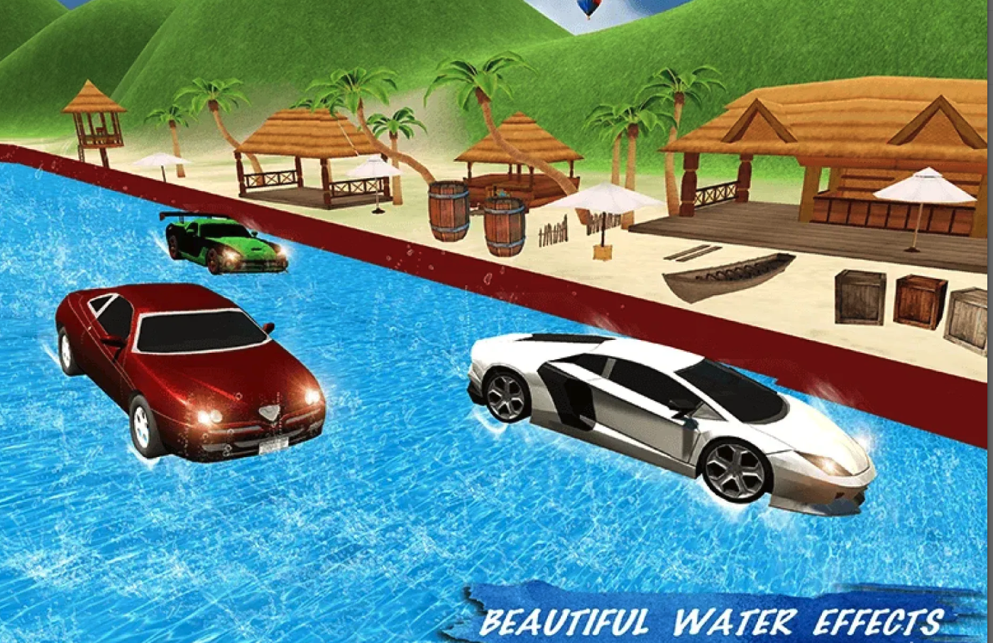 Frozen Water Slide Car Race - Aqua Park Adventure screenshot 7