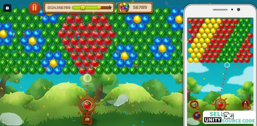 Fruit Bubble Shooter: Blast & Pop Game SellUnitySourceCode.com source code