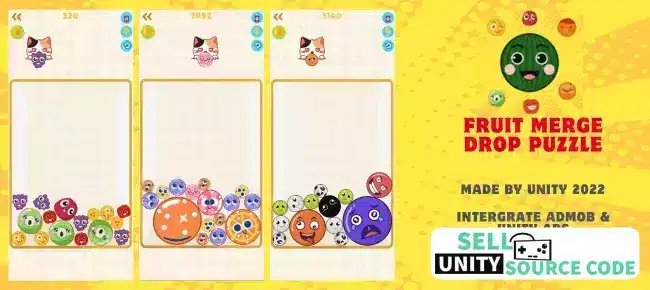 Fruit Merge Drop Puzzle SellUnitySourceCode  source code