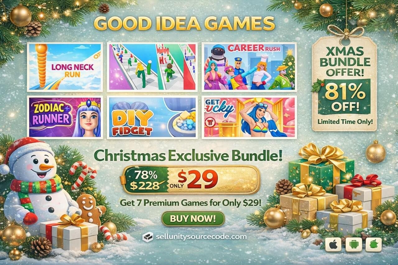 GOOD IDEA GAMES’s Christmas Exclusive Bundle Offer SellUnitySourceCode   source code