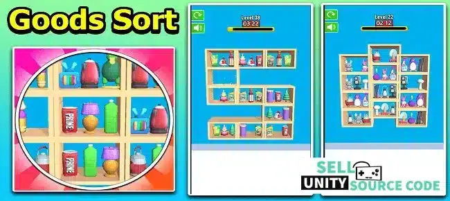 Goods Matching Sort 3D Puzzle Trending Game Unity SellUnitySourceCode  source code