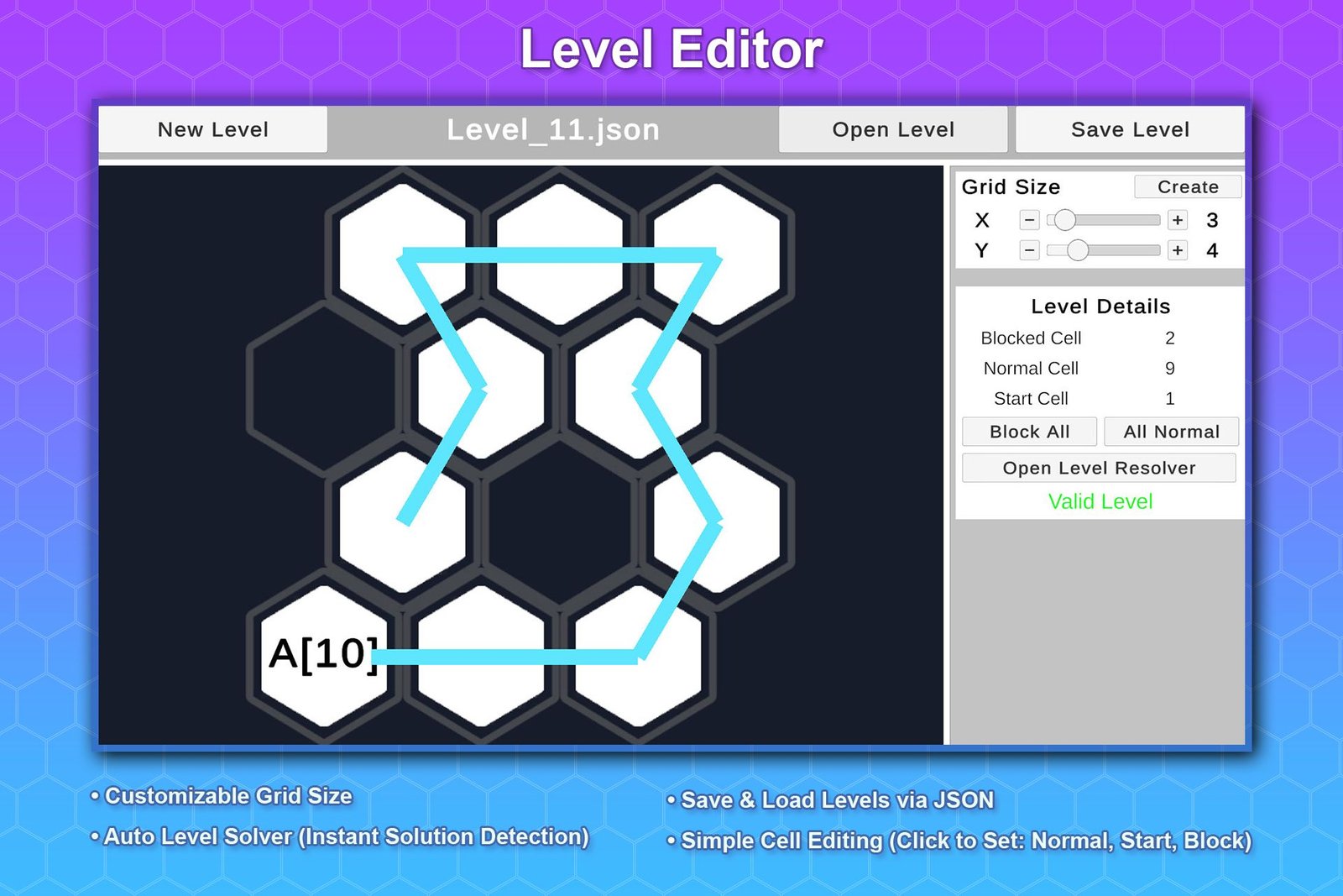 Hexa Path Fill - Unity Project screenshot 4