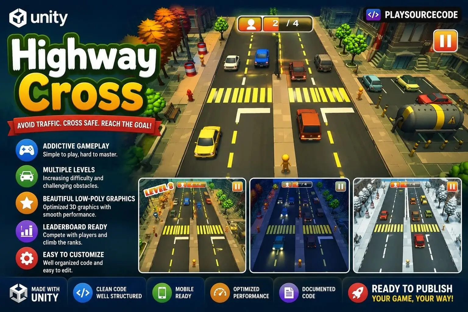 Highway Cross Unity Source code screenshot 7