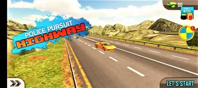 Highway Getaway Police Car Chase : Drift Racing 64 SellUnitySourceCode  screenshot 2