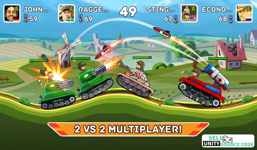 Hills of Steel SellUnitySourceCode screenshot 4