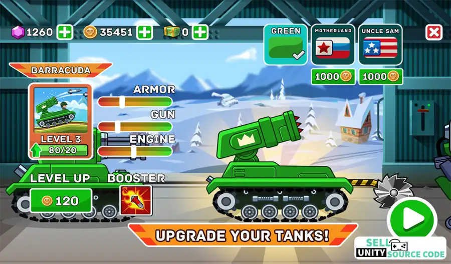 Hills of Steel SellUnitySourceCode screenshot 5