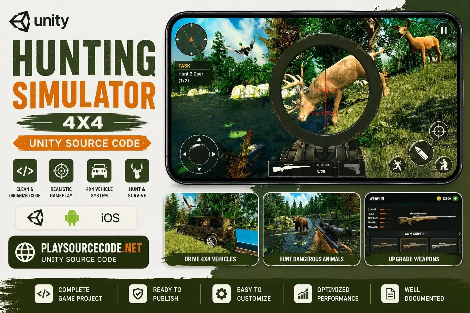 Hunting Simulator 4×4 Unity Source code screenshot 5