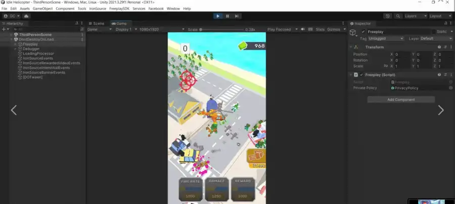 Idle Helicopter SellUnitySourceCode screenshot 4