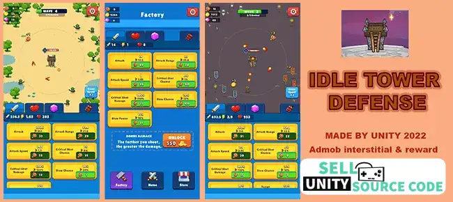 Idle Tower Defense SellUnitySourceCode source code