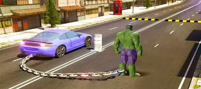Incredible Hulk vs Chain Car Racing 3D Stunt 2k2 SellUnitySourceCode  screenshot 2