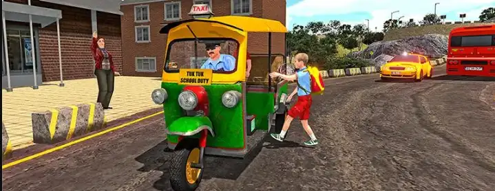 Indian Tuk Tuk School Auto Rickshaw Mountain Drive SellUnitySourceCode source code