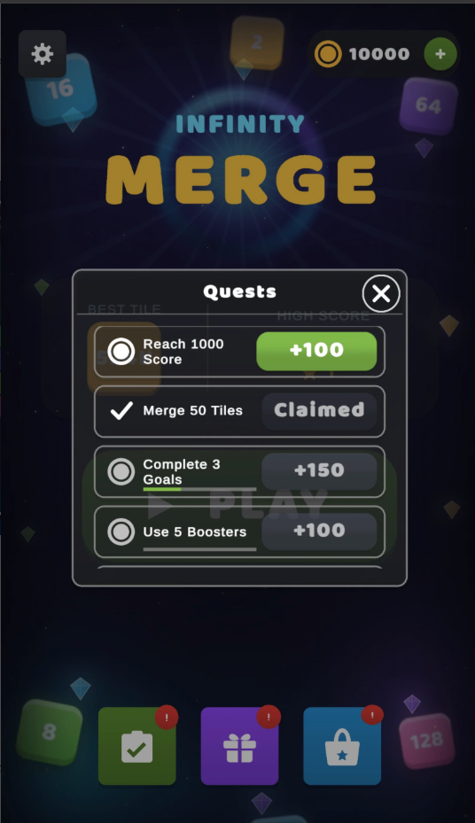 Infinity Number Merging Unity Game Source Code – Number Merge Puzzle screenshot 2