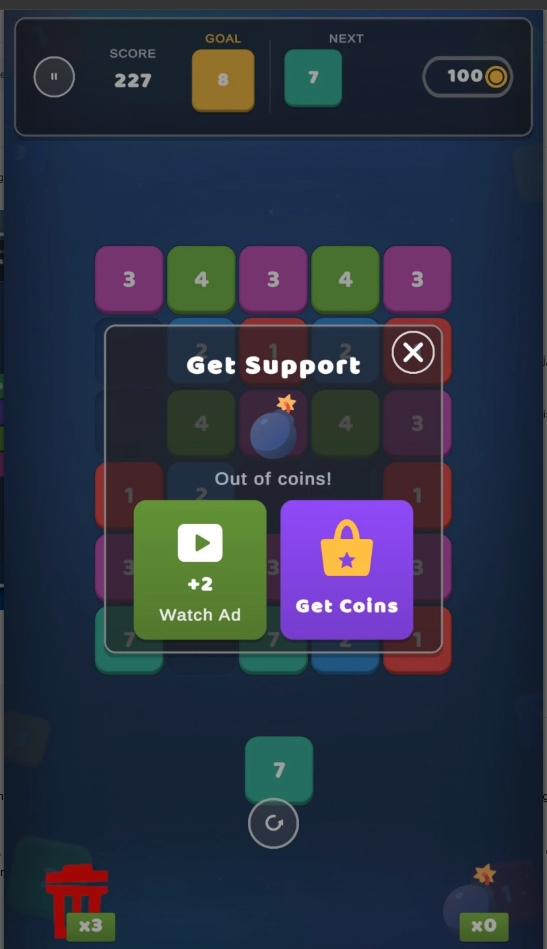 Infinity Number Merging Unity Game Source Code – Number Merge Puzzle screenshot 3