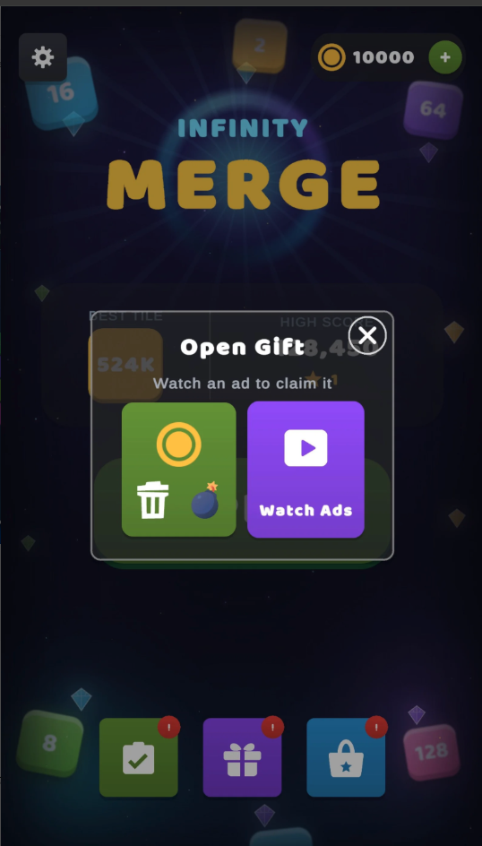 Infinity Number Merging Unity Game Source Code – Number Merge Puzzle screenshot 10