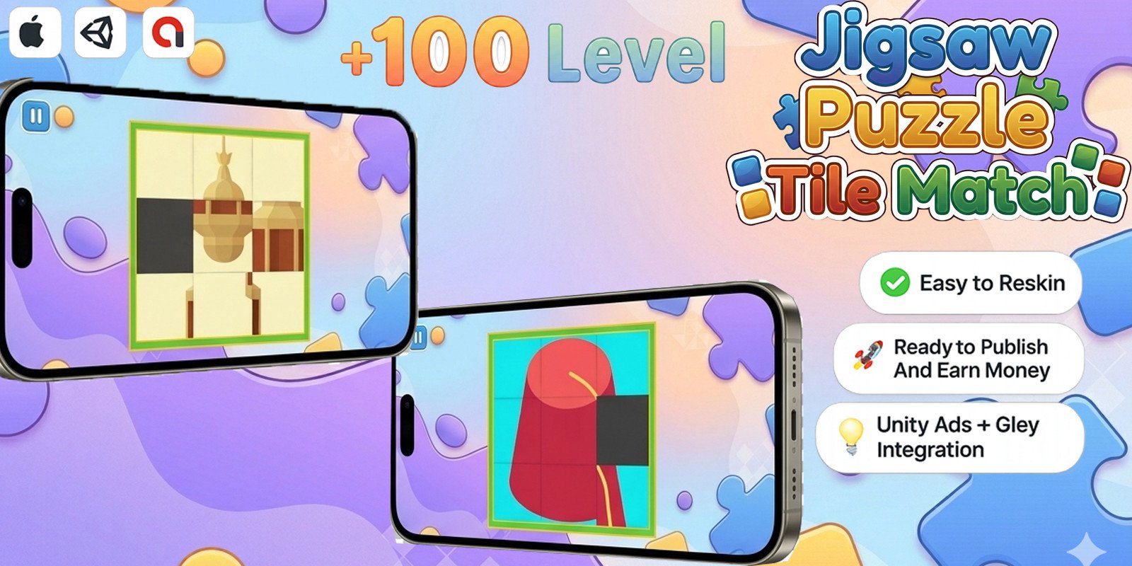 Jigsaw Puzzle - Tile Match Unity Game source code