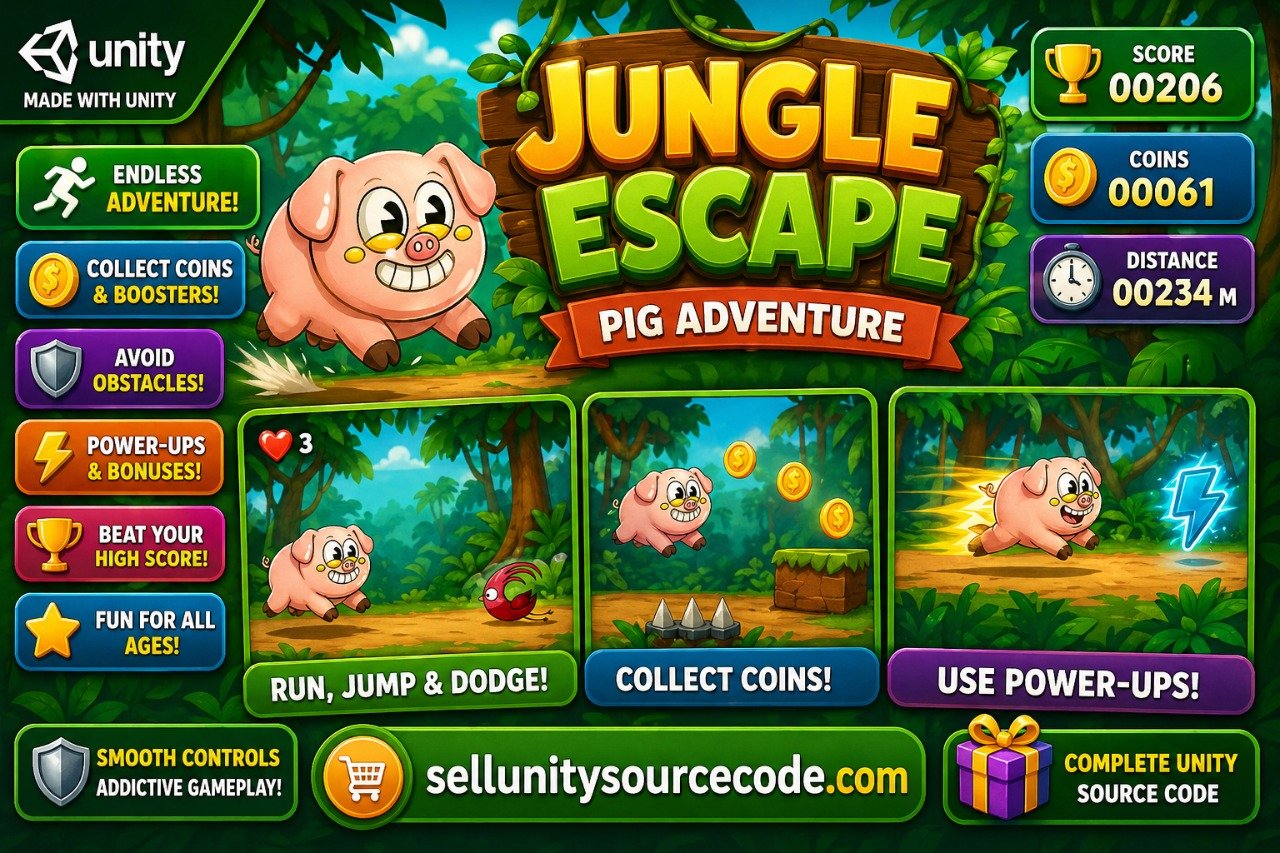Jungle Escape - Pig Adventure source code