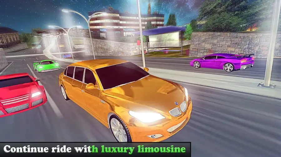 Limo Taxi Car Driving Fun Simulator SellUnitySourceCode screenshot 5