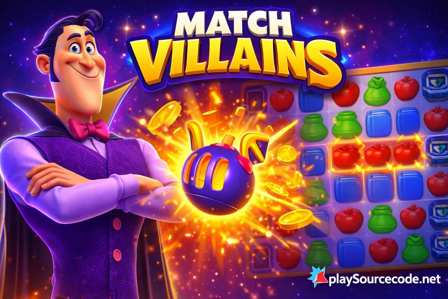 Match Villains Unity Game Project source code