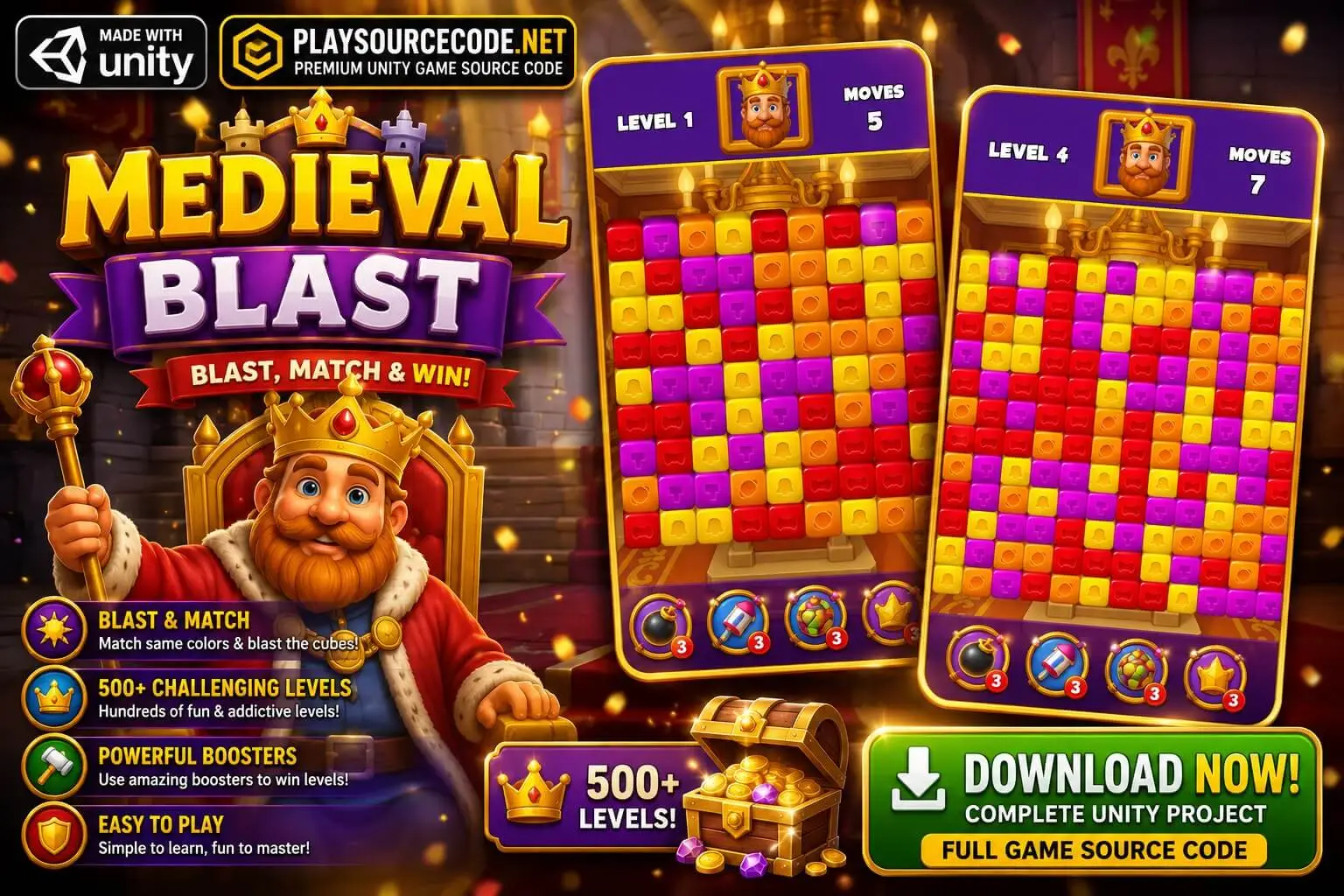Medieval Blast Unity Source Code