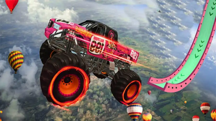 Mega Ramp Monster Truck Impossible Stunt SellUnitySourceCode screenshot 3