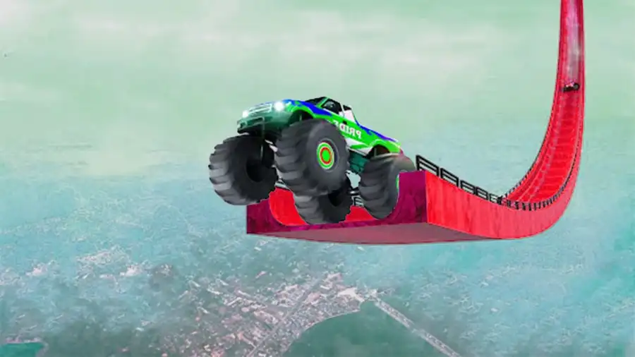 Mega Ramp Monster Truck Impossible Stunt SellUnitySourceCode screenshot 5