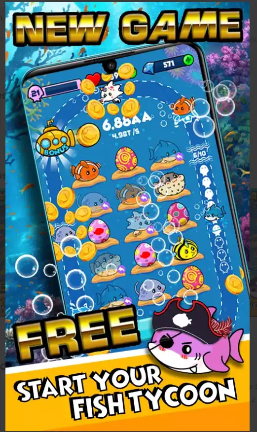 Merge BB Fish Clicker | Idle Pet Tycoon screenshot 4