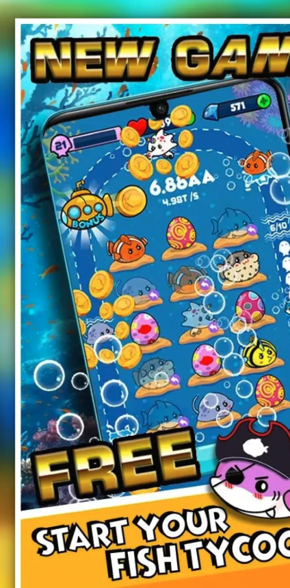 Merge BB Fish Clicker | Idle Pet Tycoon screenshot 3