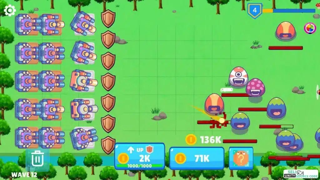 Merge Turret: Monster Defense SellUnitySourceCode   screenshot 5