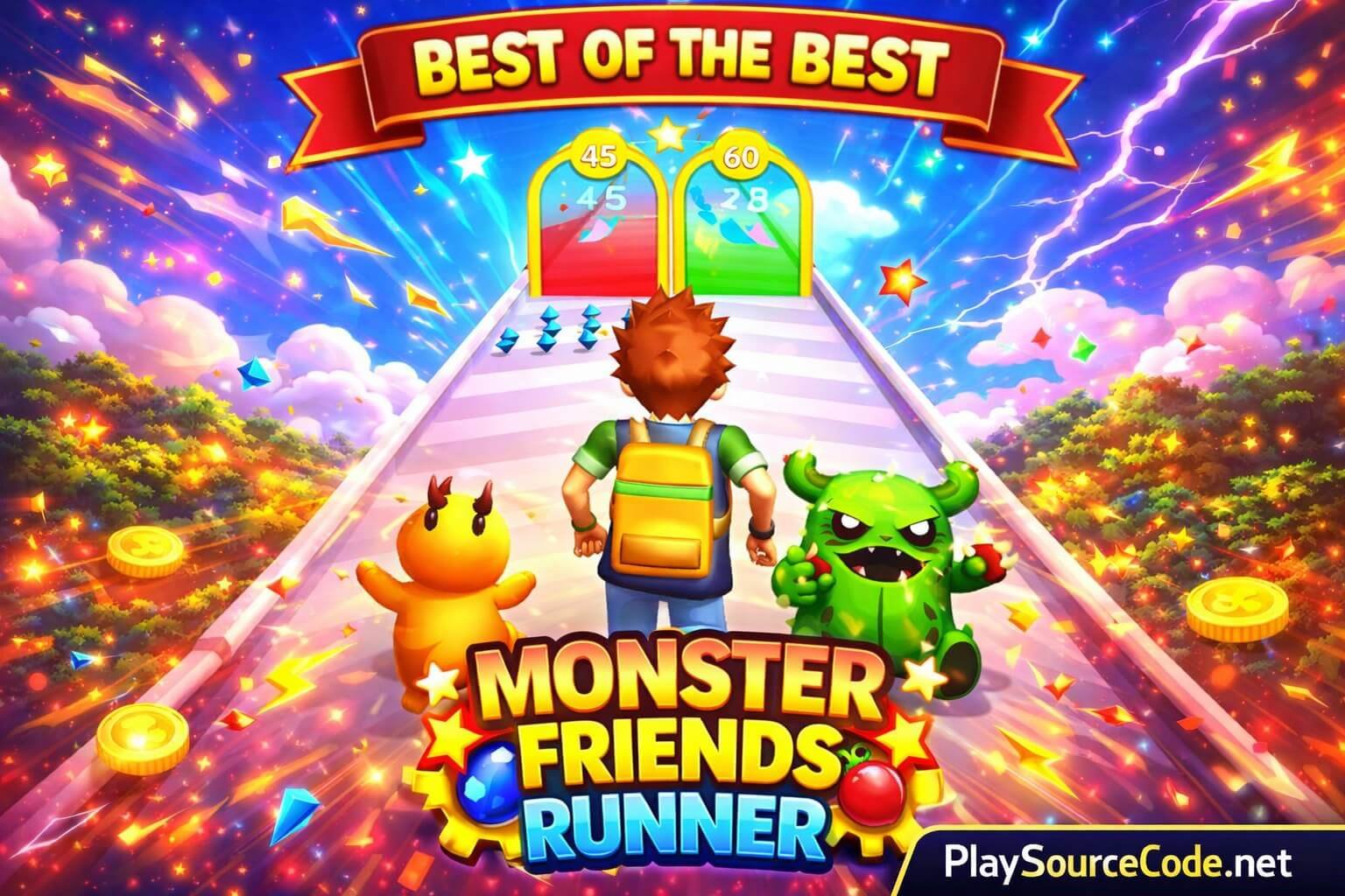 Monster Friends Runner 3D- New Top Trending Unity Game