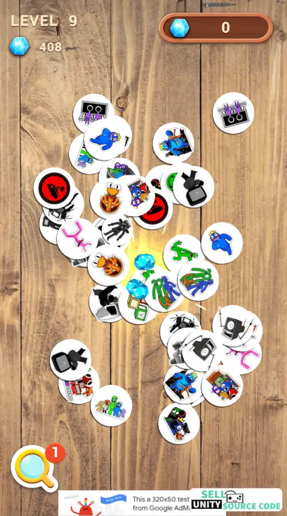 Monster match Tiles (skibidy & rainbow friends) SellUnitySourceCode screenshot 3