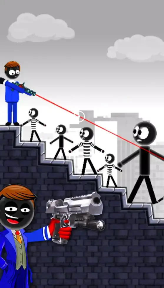 🔫 Mr. Bullet Stickman – Physics Puzzle Shooter SellUnitySourceCode screenshot 4
