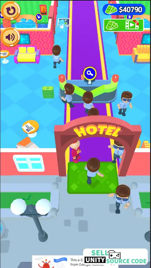 My Perfect Hotel Idle SellUnitySourceCode screenshot 4