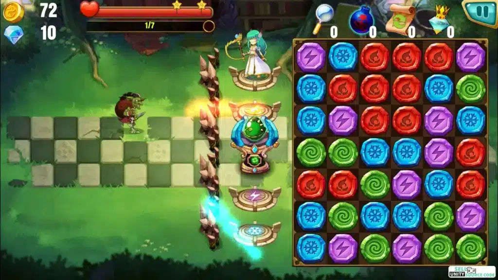 Mystic Quest Match 3 RPG SellUnitySourceCode screenshot 2