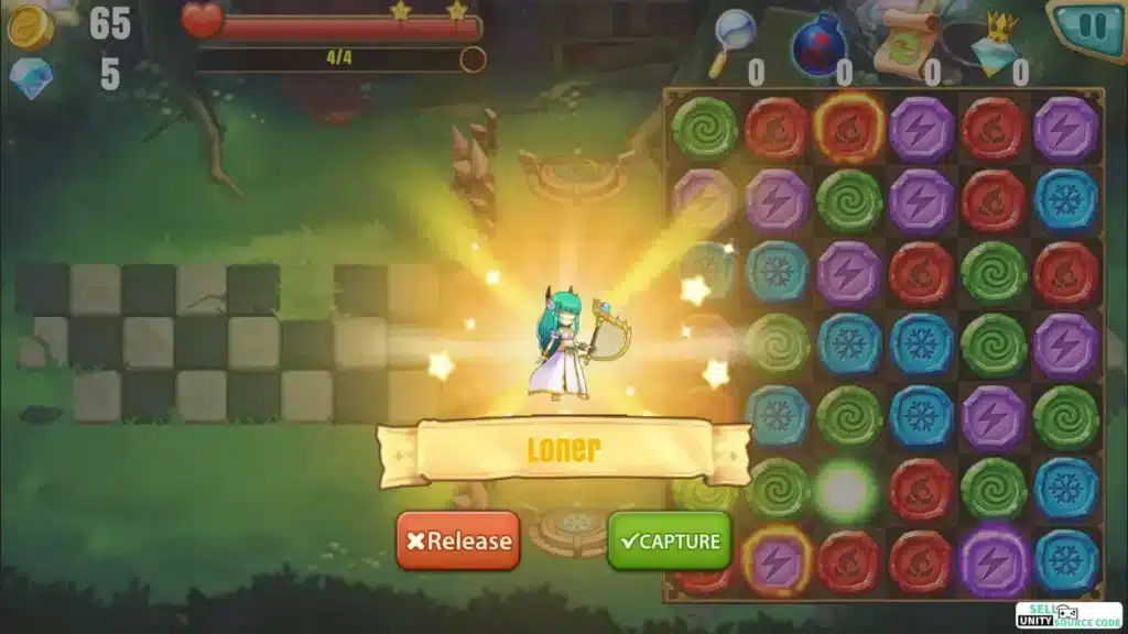 Mystic Quest Match 3 RPG SellUnitySourceCode screenshot 5