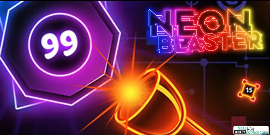 Neon Blaster - Complete game template for Unity3D SellUnitySourceCode source code