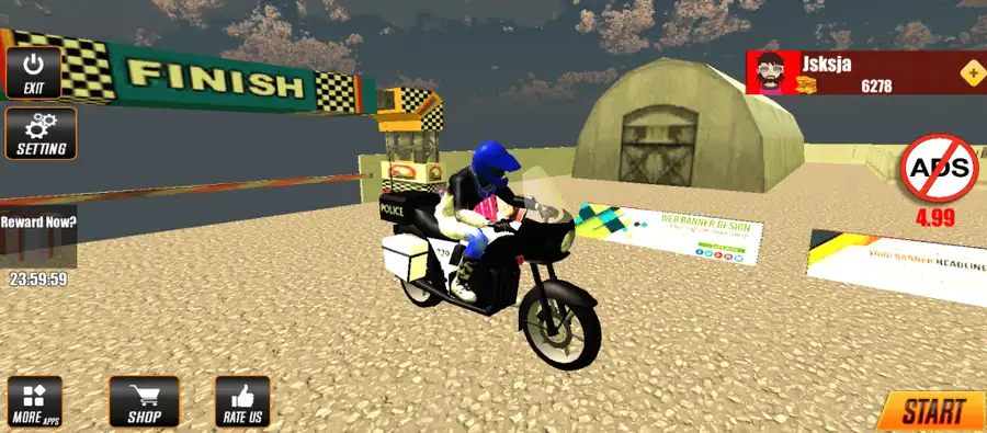New Bike Offroad Stunt Racing 3D SellUnitySourceCode.com screenshot 3