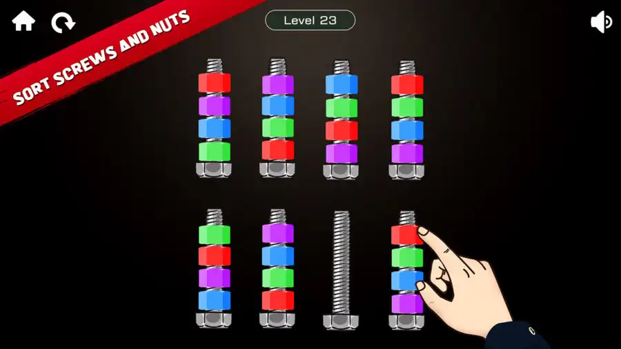 New Bolts And Nuts Screw Sort Puzzle Sellunitysourcecode screenshot 2