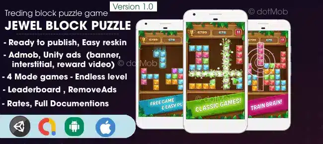 New Jewel Block Puzzle Master: Classic Brick Game SellUnitySourceCode source code
