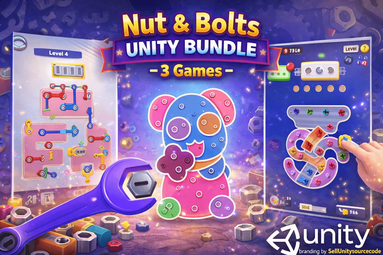 Nut & Bolts Unity Bundle – 3 Gmaes SellUnitySourceCode source code
