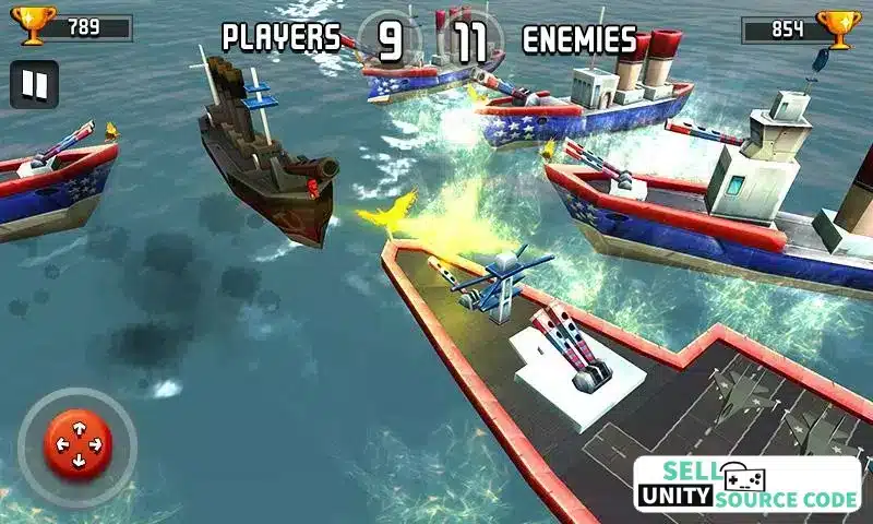 Pacific Sea : Warship Battle 2018 SellUnitySourceCode screenshot 4