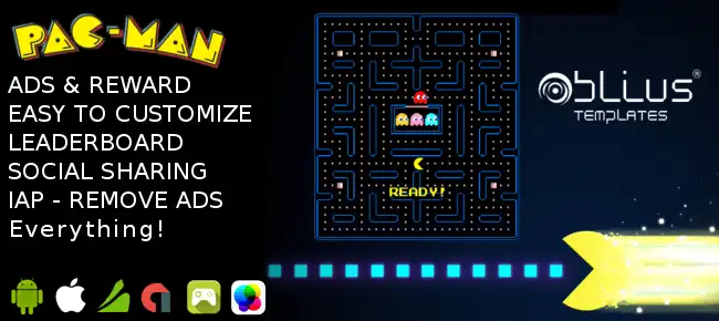 Pacman – iOS/Android SellUnitySourceCode screenshot 3