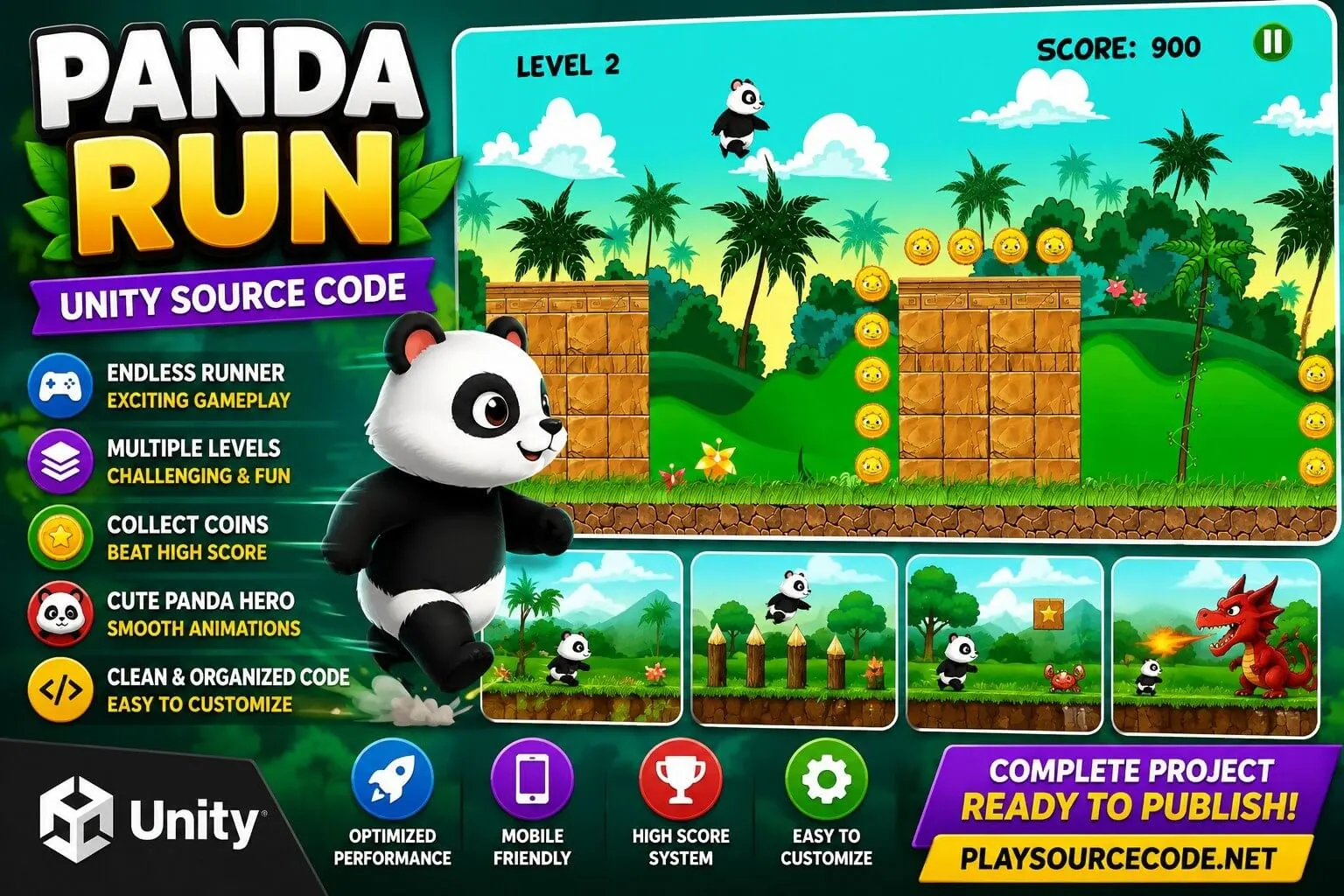 Panda Adventure – Complete Unity Game